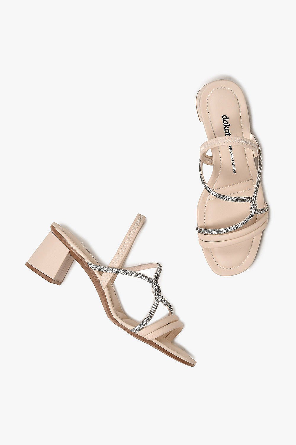 Sandália Feminino Salto Médio Dakota Leanora Branco 3