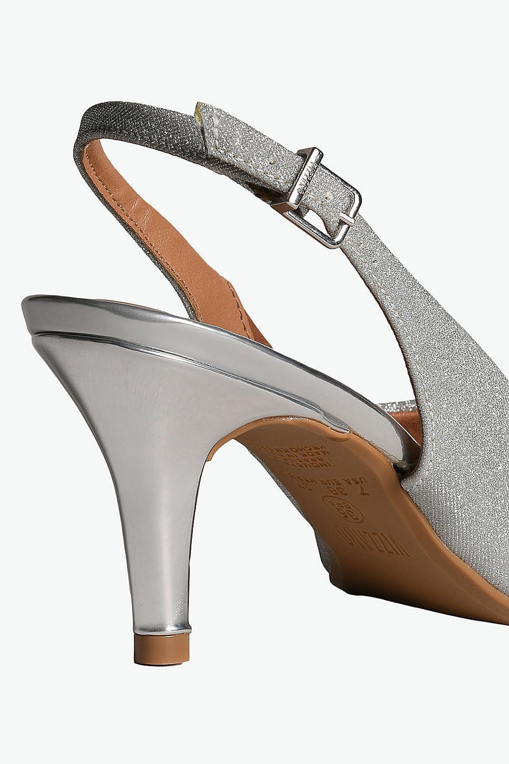 Scarpin Feminino Slingback Vizzano Louisiana Prata 2