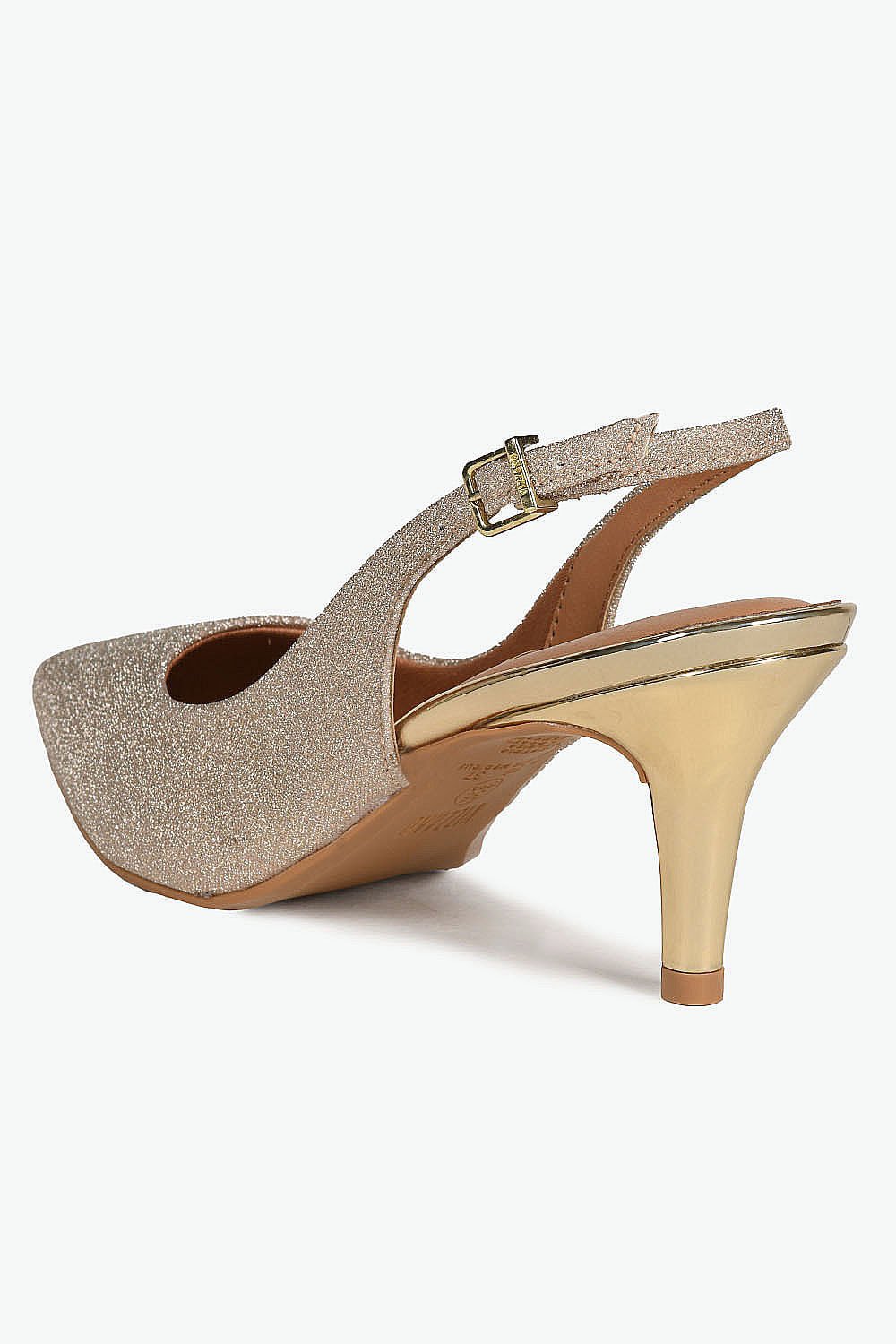 Scarpin Feminino Slingback Vizzano Louisiana Dourado 5