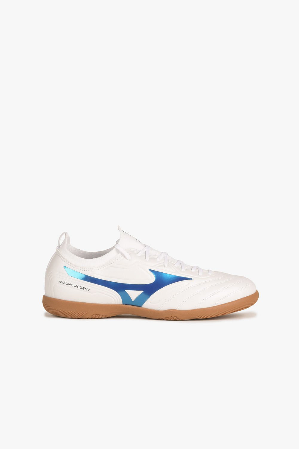 Chuteira Masculina Futsal Mizuno Regent IN Branco/Azul 1