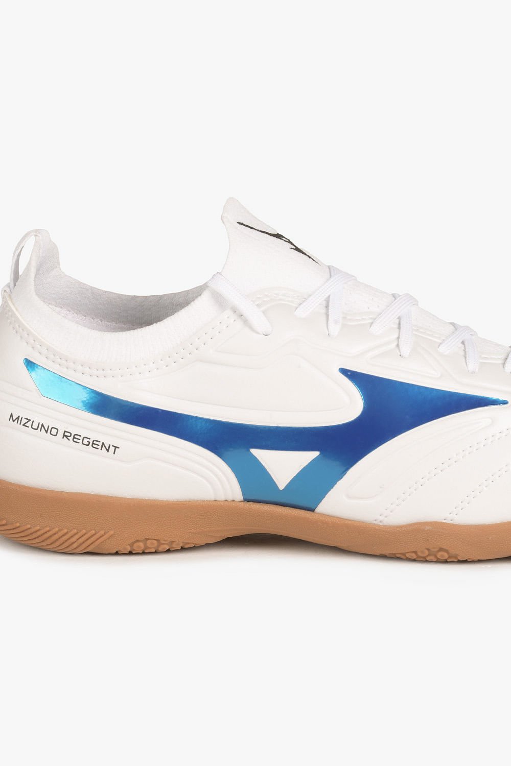 Chuteira Masculina Futsal Mizuno Regent IN Branco/Azul 2