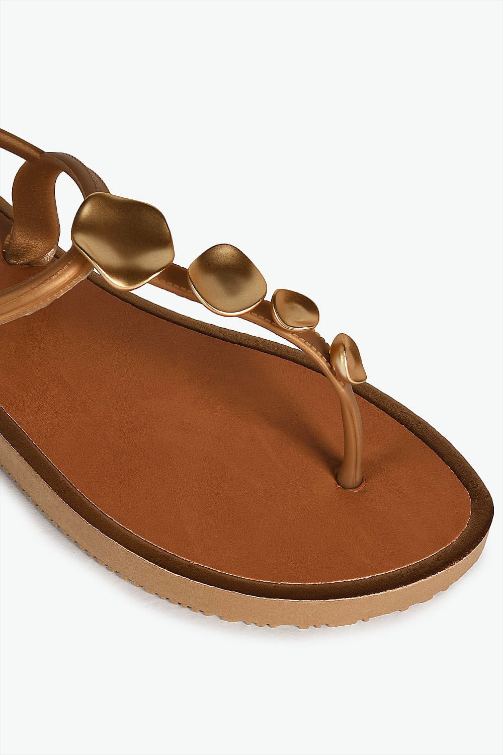 Sandália Feminina Rasteira Mundial Ioli Marrom 2