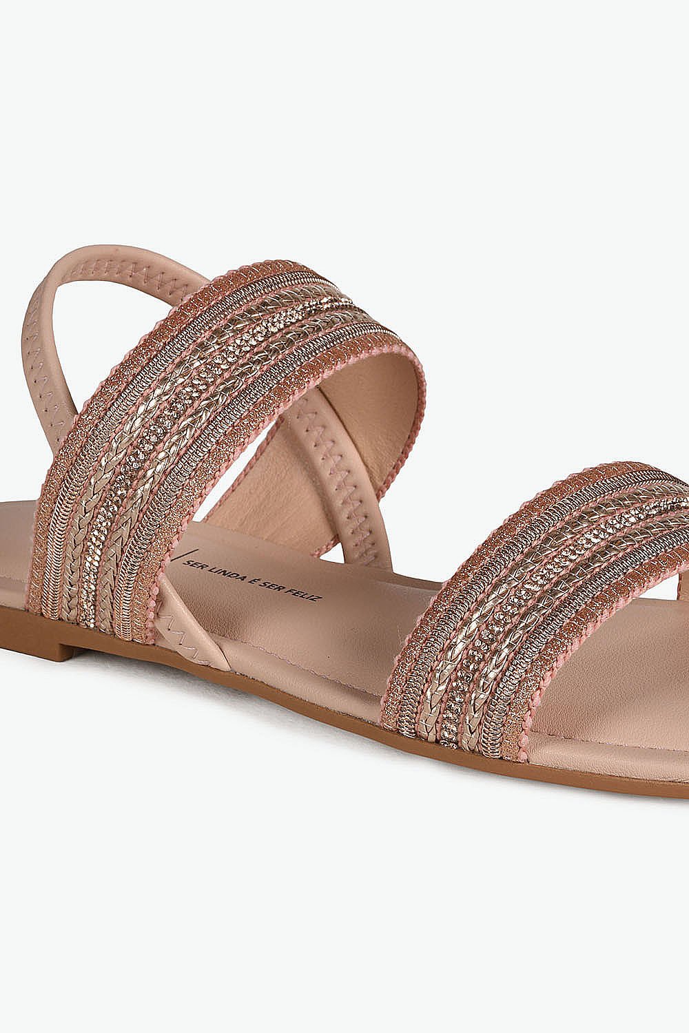 Sandália Feminina Rasteira Dakota Lise Rosa 2