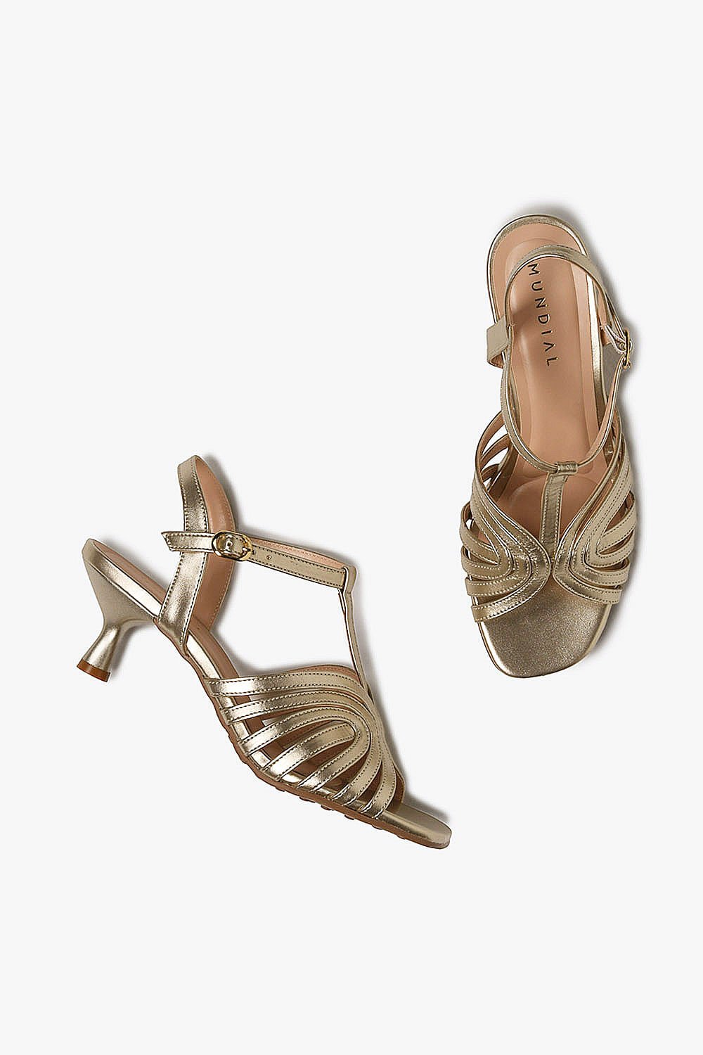 Sandália Feminina Salto Médio Mundial Camila Dourado 3