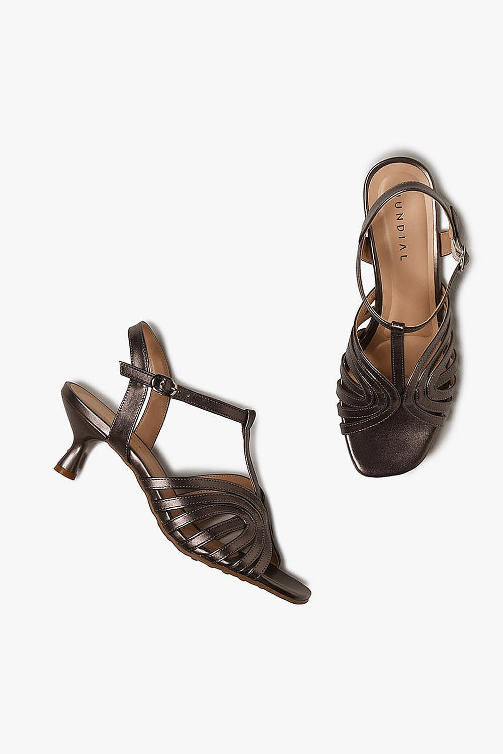 Sandália Feminina Salto Médio Mundial Camila Prata 3