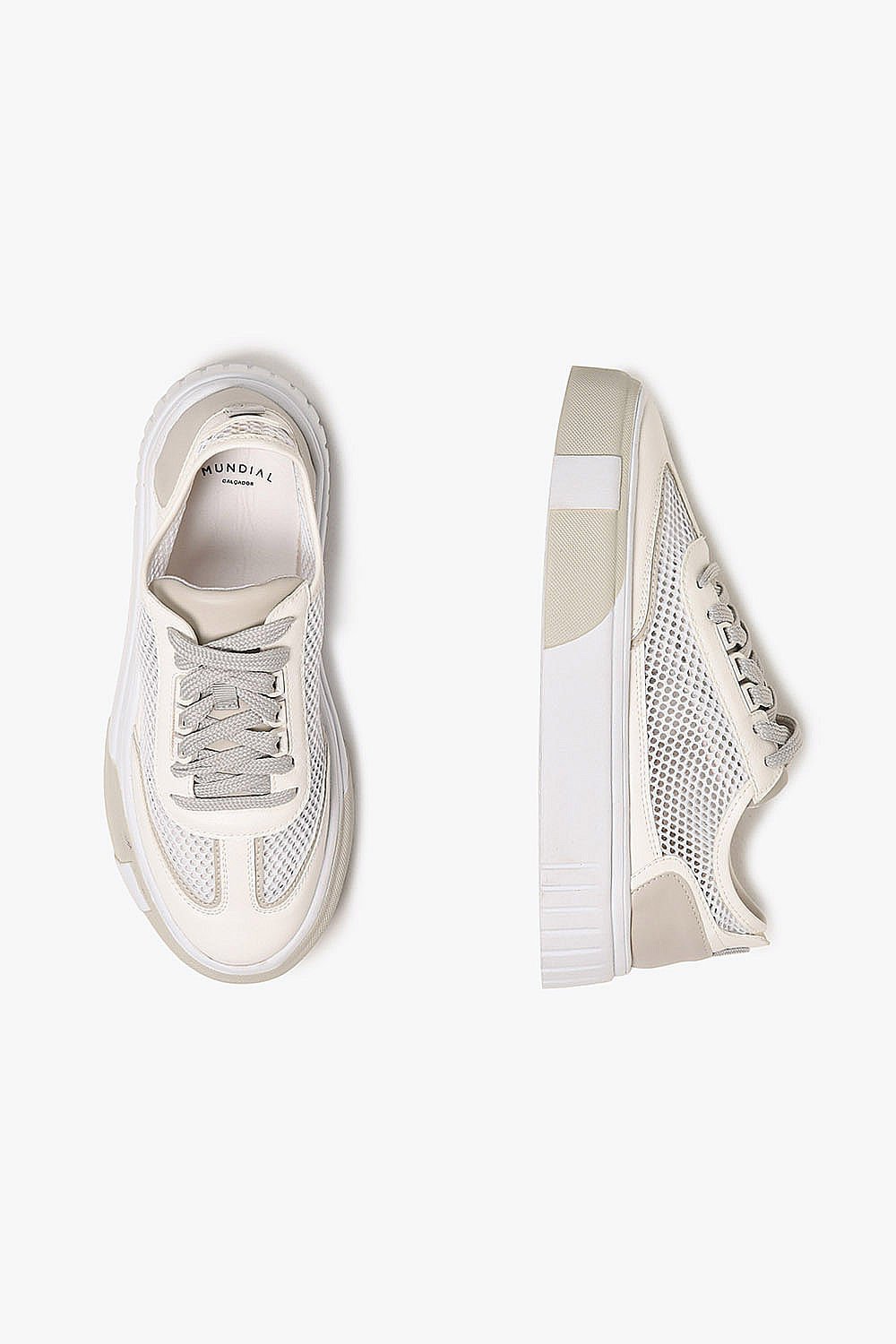 Tênis Feminino Plataforma Mundial Claudya Branco 3