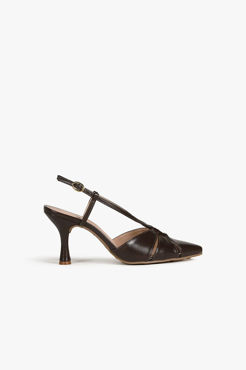Scarpin Feminino Slingback Mundial Paola Marrom 1