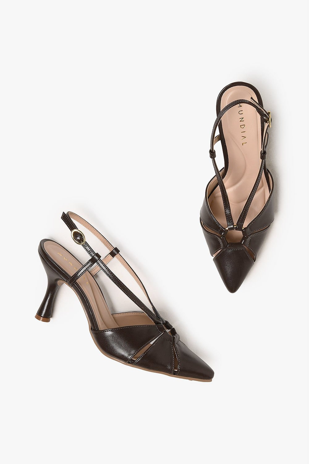 Scarpin Feminino Slingback Mundial Paola Marrom 3