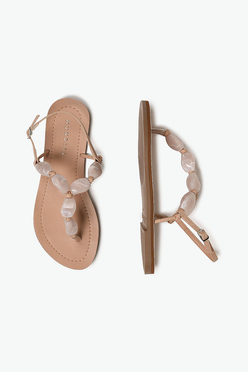 Sandália Feminina Rasteira Mundial Claudia Bege 3