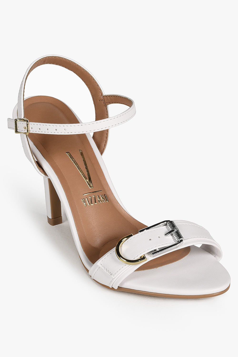 Sandália Feminina Salto Alto Vizzano Roselia Branco 4