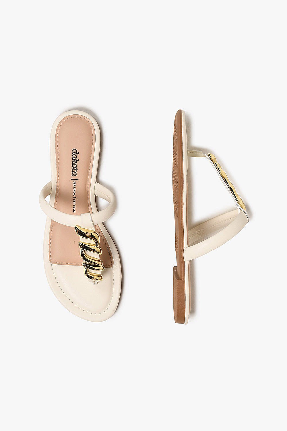 Rasteira Feminina Dakota Finen Branco 3