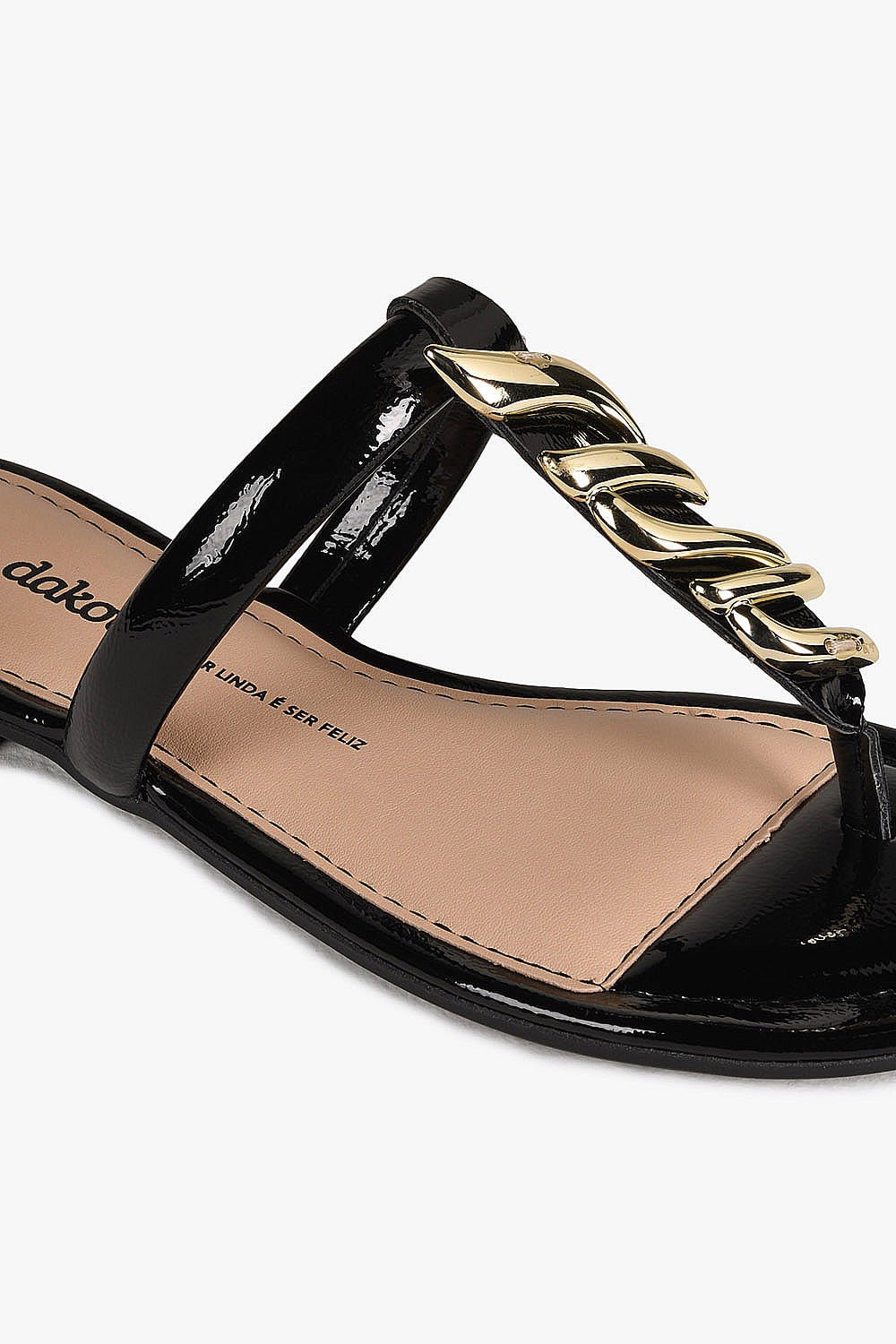 Sandália Rasteira Dakota Finen Preto 2