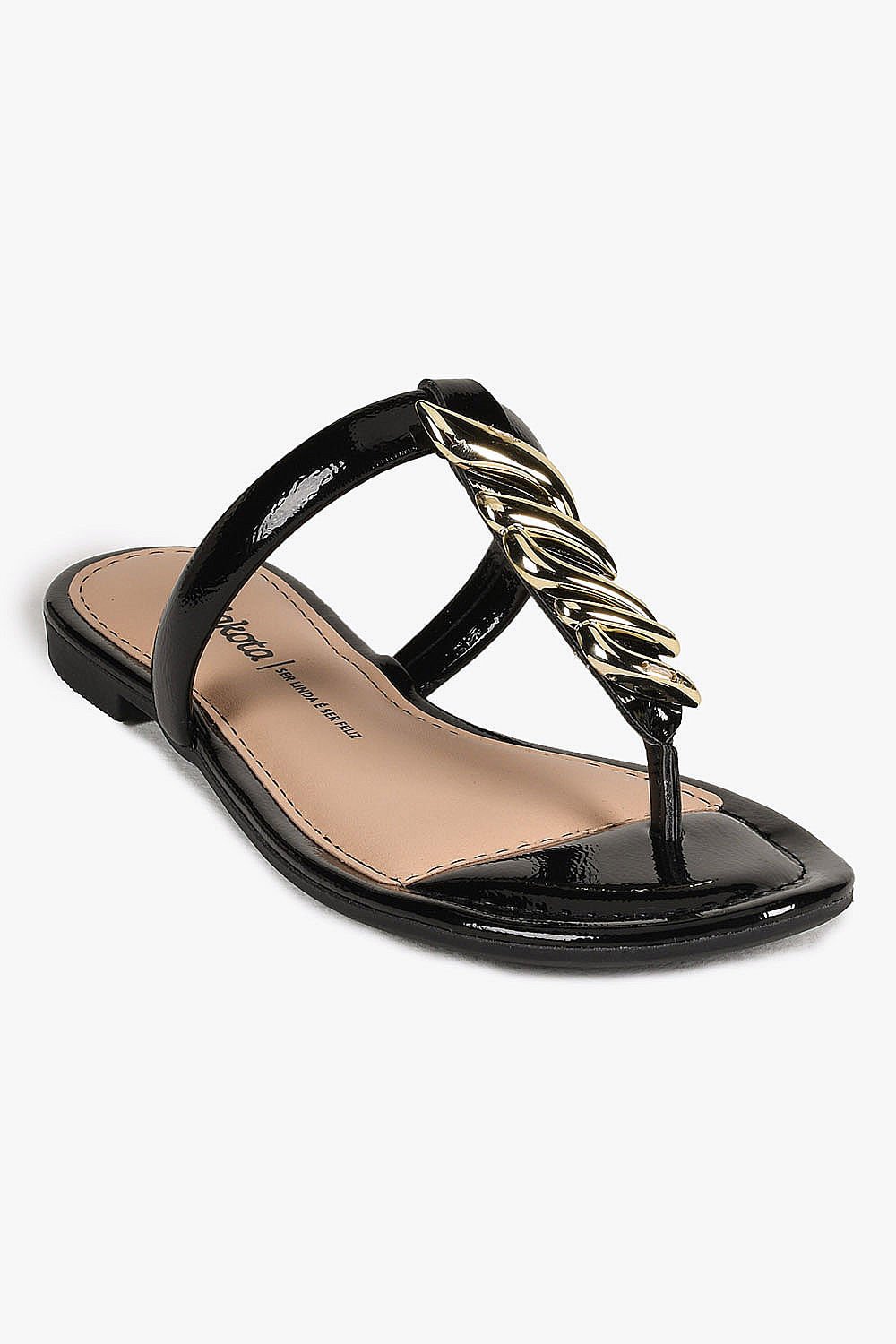 Sandália Rasteira Dakota Finen Preto 4