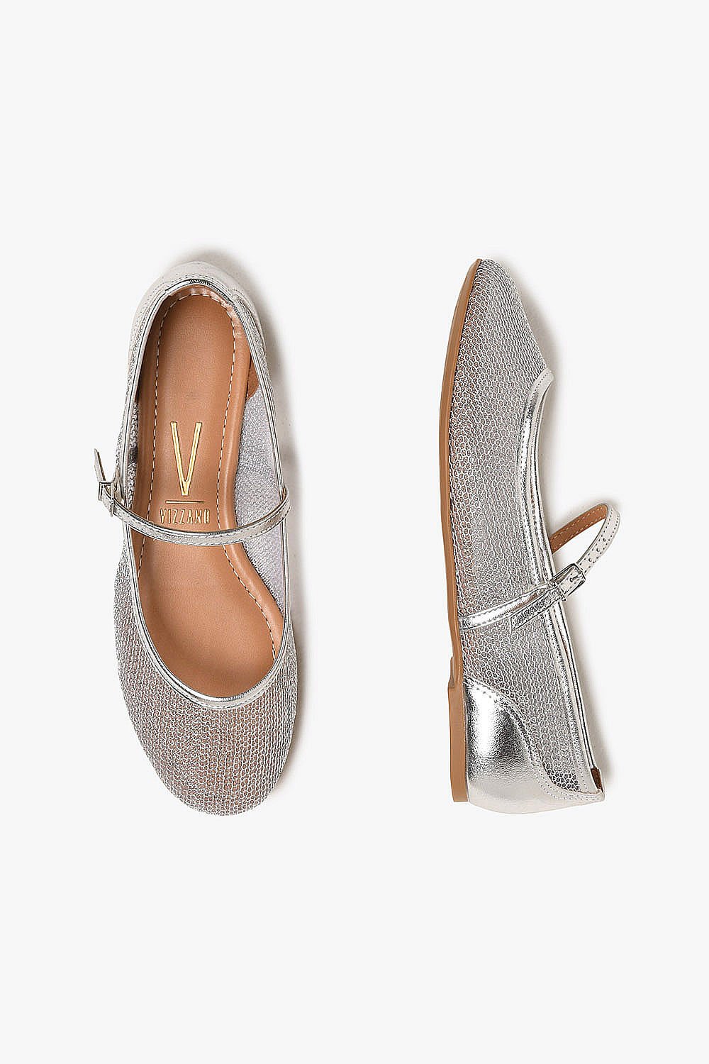 Sapatilha Feminina Tira Vizzano Milana Prata 3