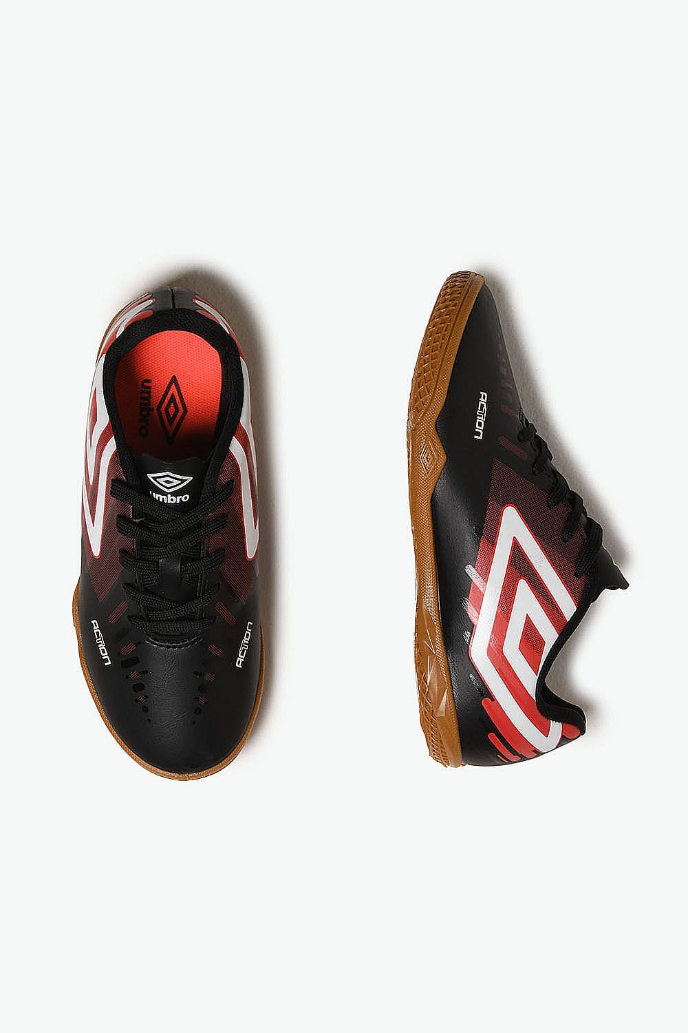 Chuteira Infantil Futsal Umbro Action Jr Preto 3