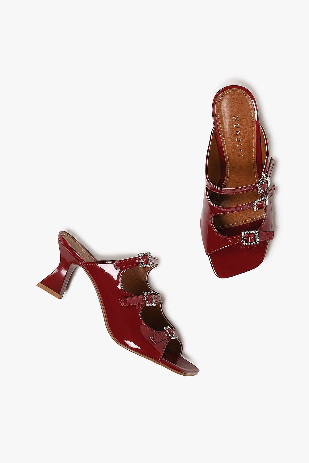 Tamanco Feminino Salto Alto Mundial Katrina Bordô 3