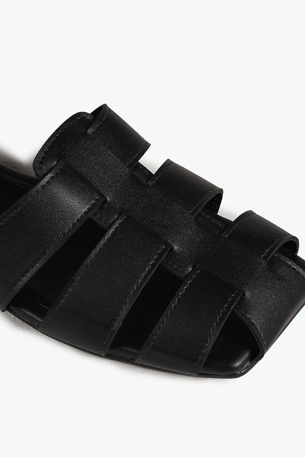 Sandália Feminina Rasteira Mundial Isis Preto 2