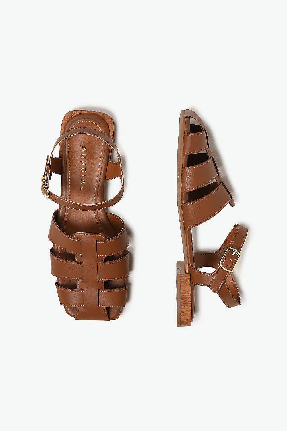 Sandália Feminina Rasteira Mundial Isis Marrom 3