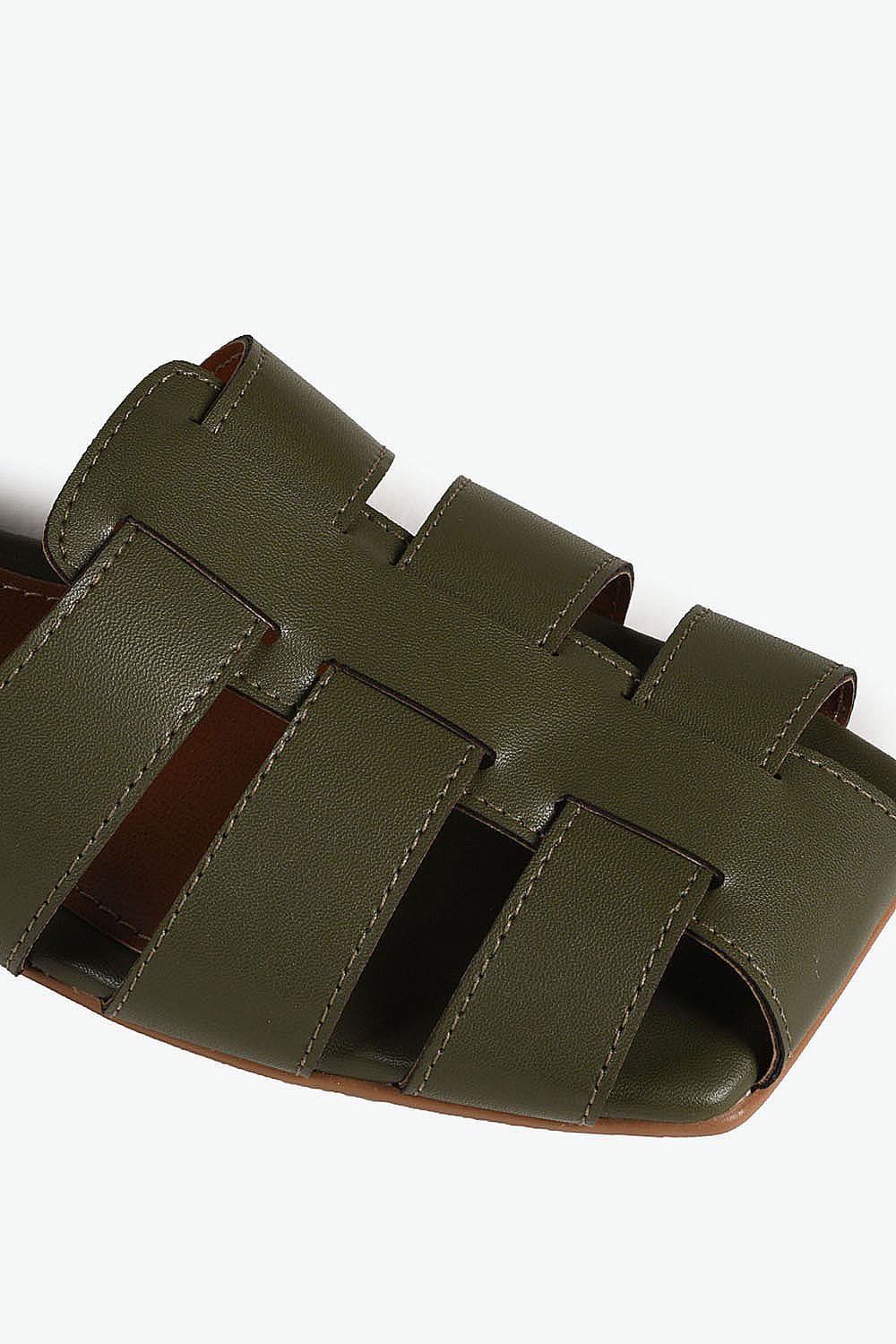 Sandália Feminina Rasteira Mundial Isis Verde 2