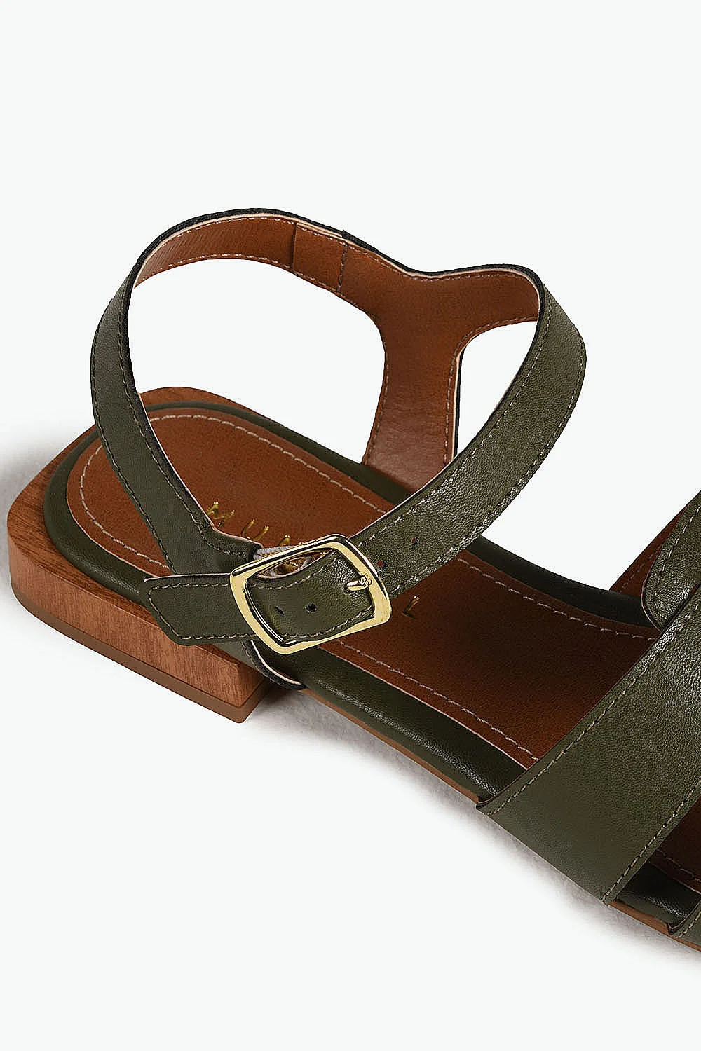 Sandália Feminina Rasteira Mundial Isis Verde 5