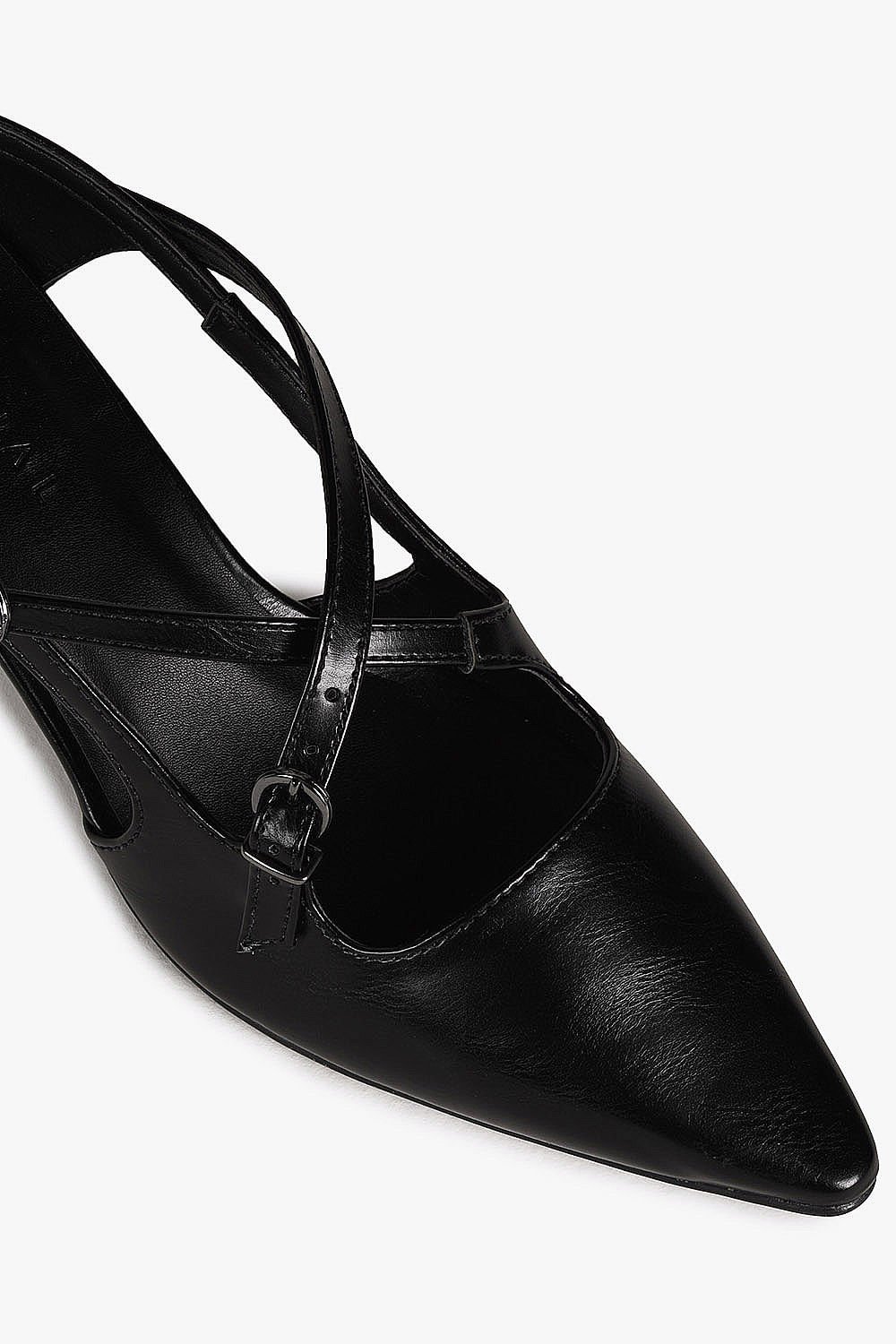 Scarpin Feminino Slingback Mundial Agatha Preto