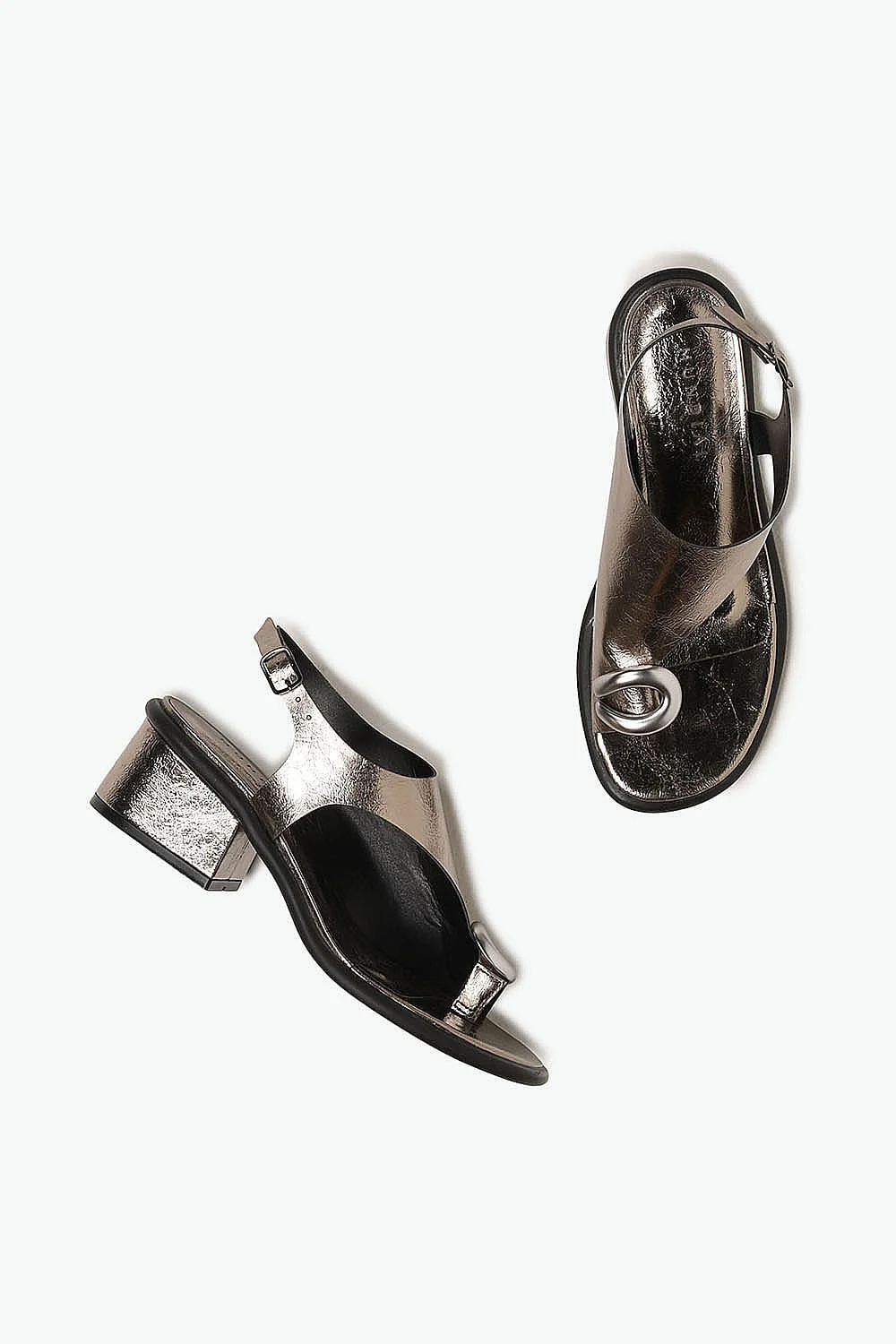 Sandália Feminina Salto Médio Mundial Cibelle Prata 3