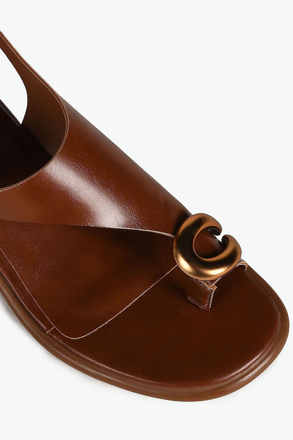 Sandália Feminina Salto Médio Mundial Cibelle Marrom 2