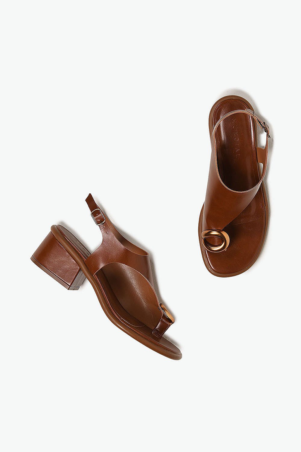 Sandália Feminina Salto Médio Mundial Cibelle Marrom 3