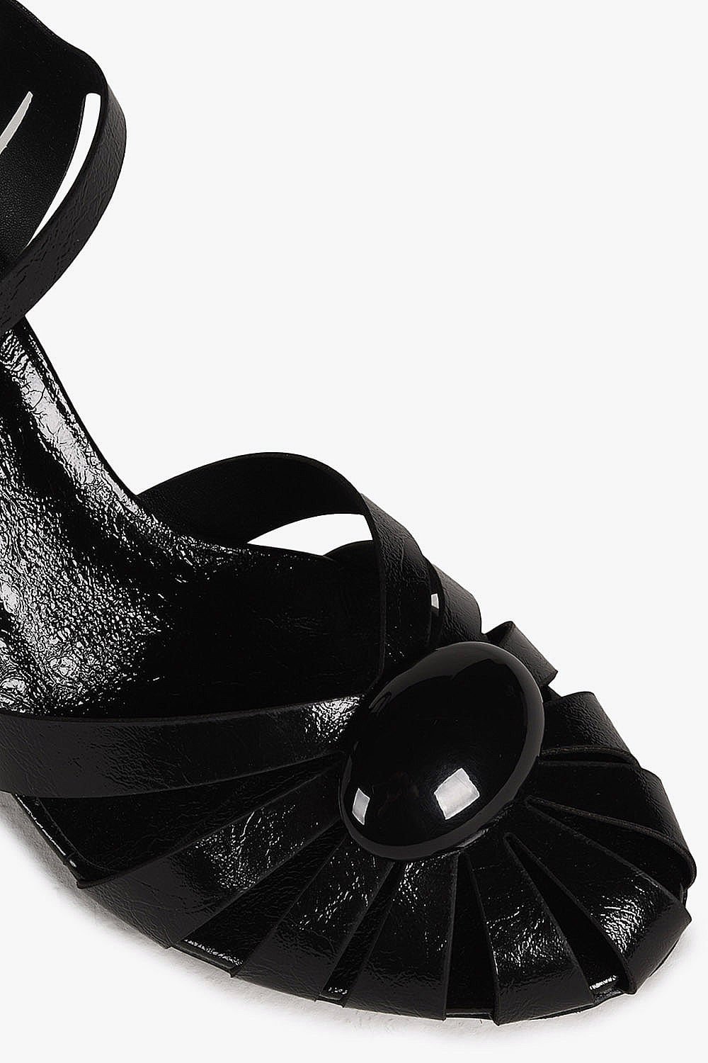 Sandália Feminina Anabela Mundial Stephanie Preto 2