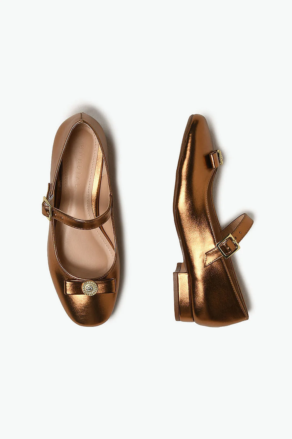 Sapato Feminino De Boneca Mundial Axia Bronze 3