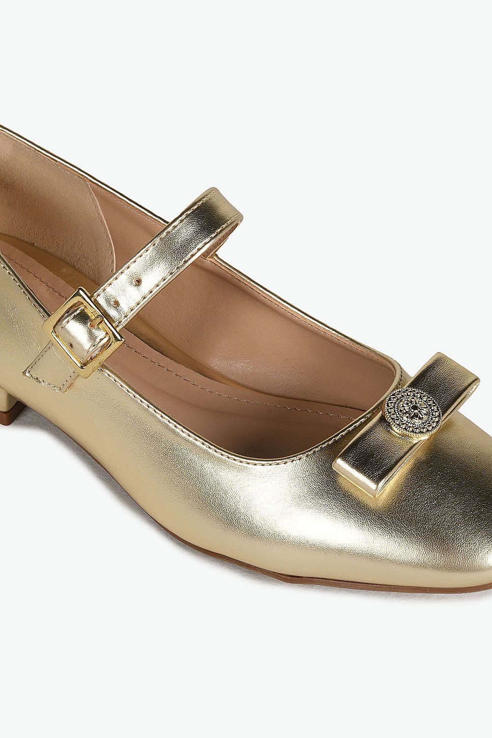 Sapato Feminino De Boneca Mundial Axia Dourado 2