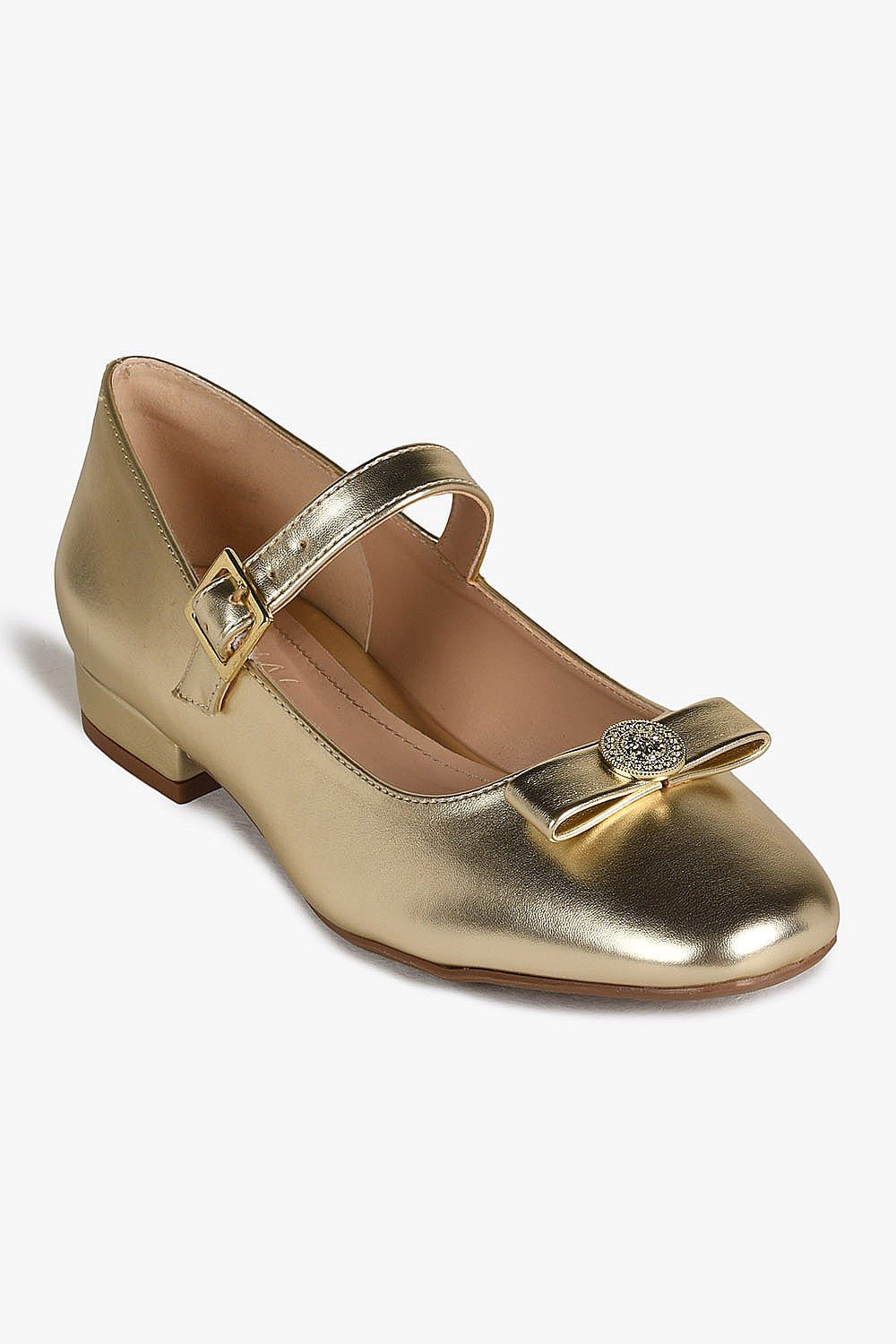 Sapato Feminino De Boneca Mundial Axia Dourado 4