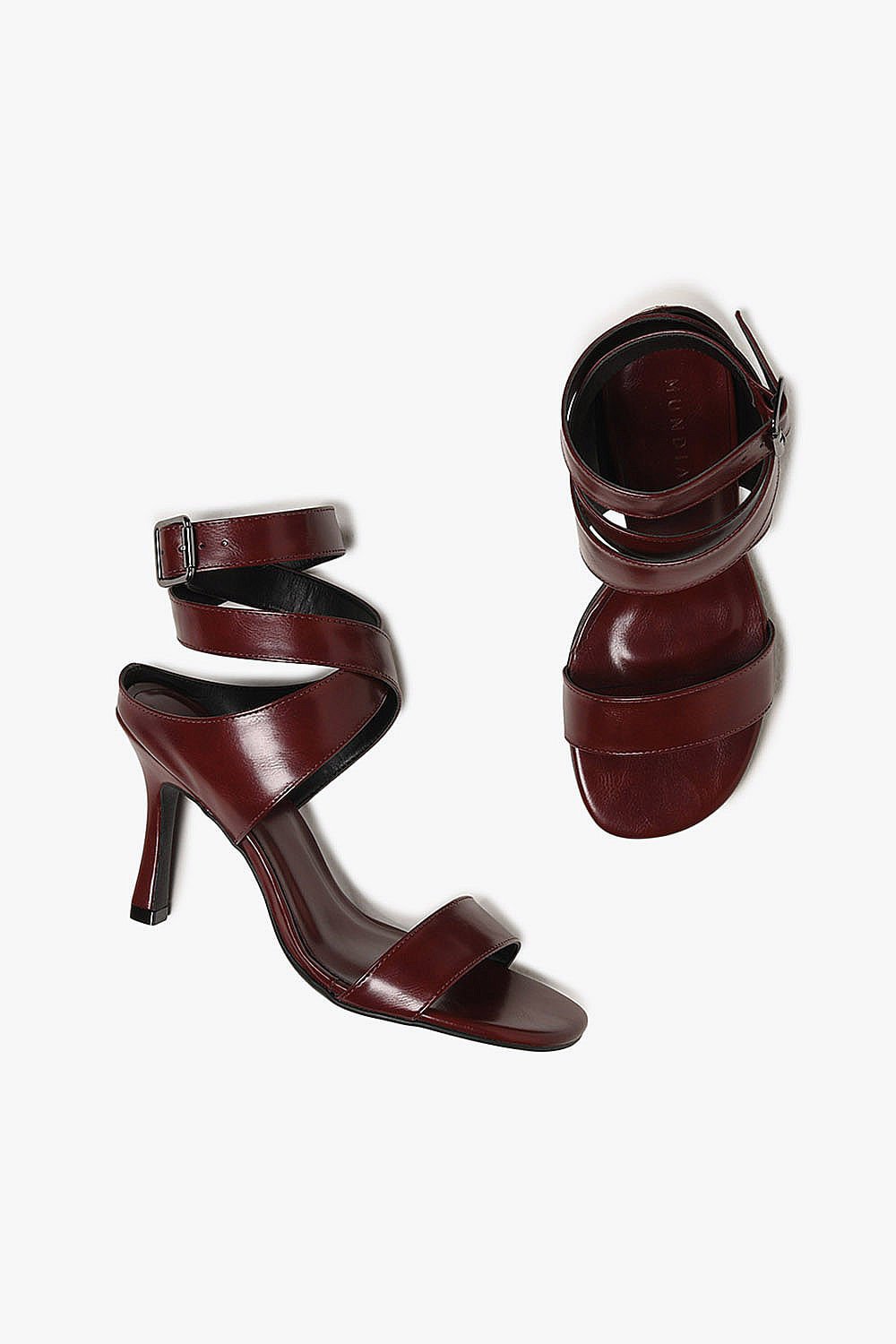 Sandália Feminina Salto Alto Mundial Cryslaine Bordô 4