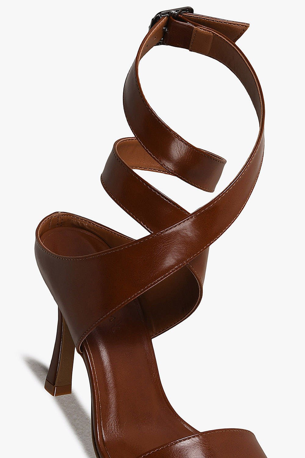 Sandália Feminina Salto Alto Mundial Cryslaine Marrom 2