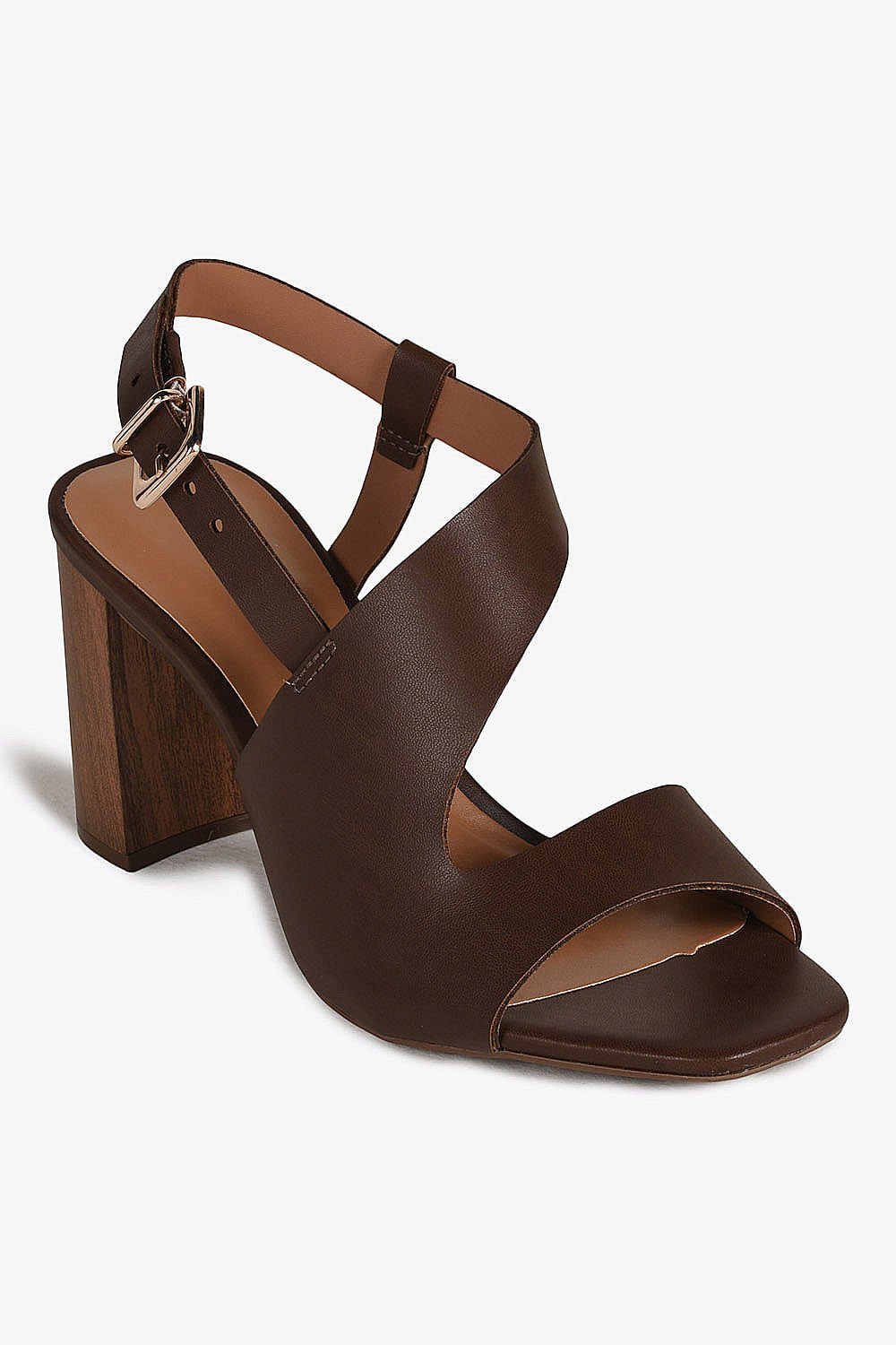 Sandália Feminina Salto Alto Mundial Monalizza Marrom 4