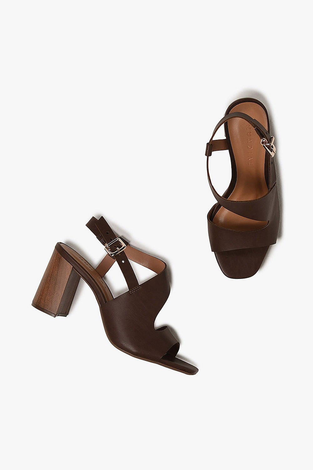 Sandália Feminina Salto Alto Mundial Monalizza Marrom 3