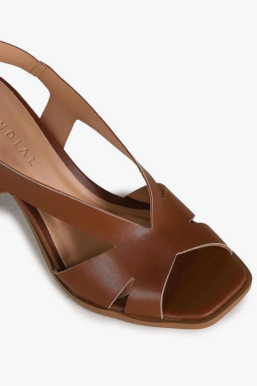 Sandália Feminina Salto Alto Mundial Kely Marrom 2