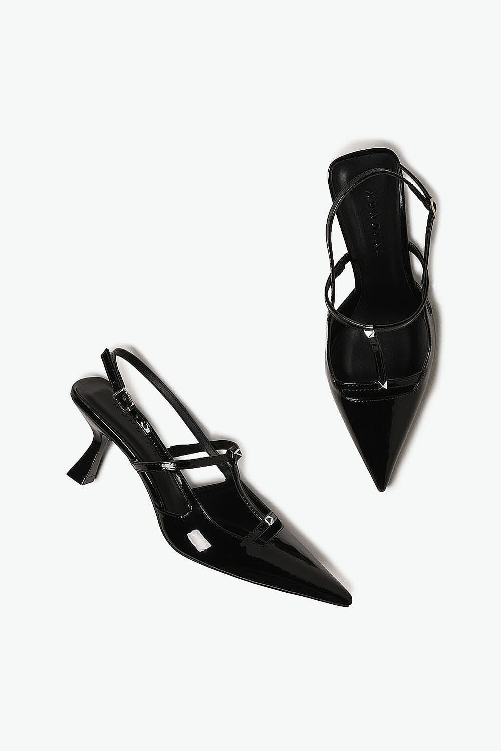 Scarpin Feminino Slingback Mundial Eugenia Preto 3