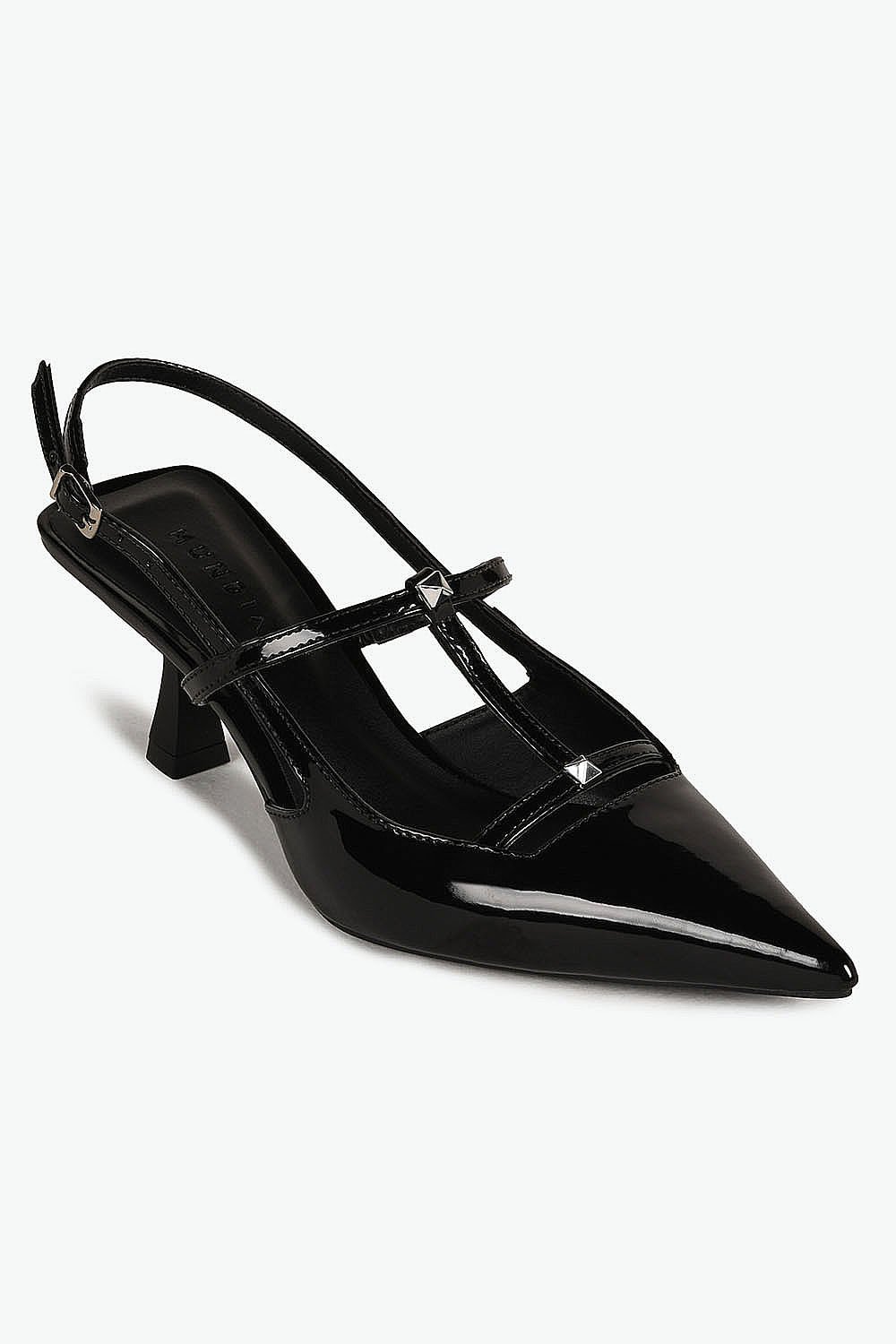 Scarpin Feminino Slingback Mundial Eugenia Preto 4