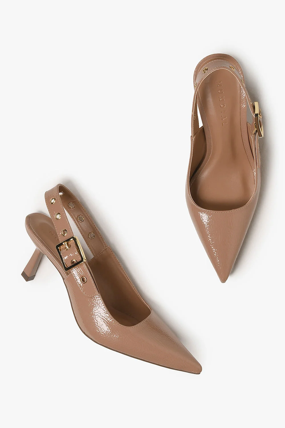 Scarpin Feminino Slingback Mundial Emanuelly Bege 3