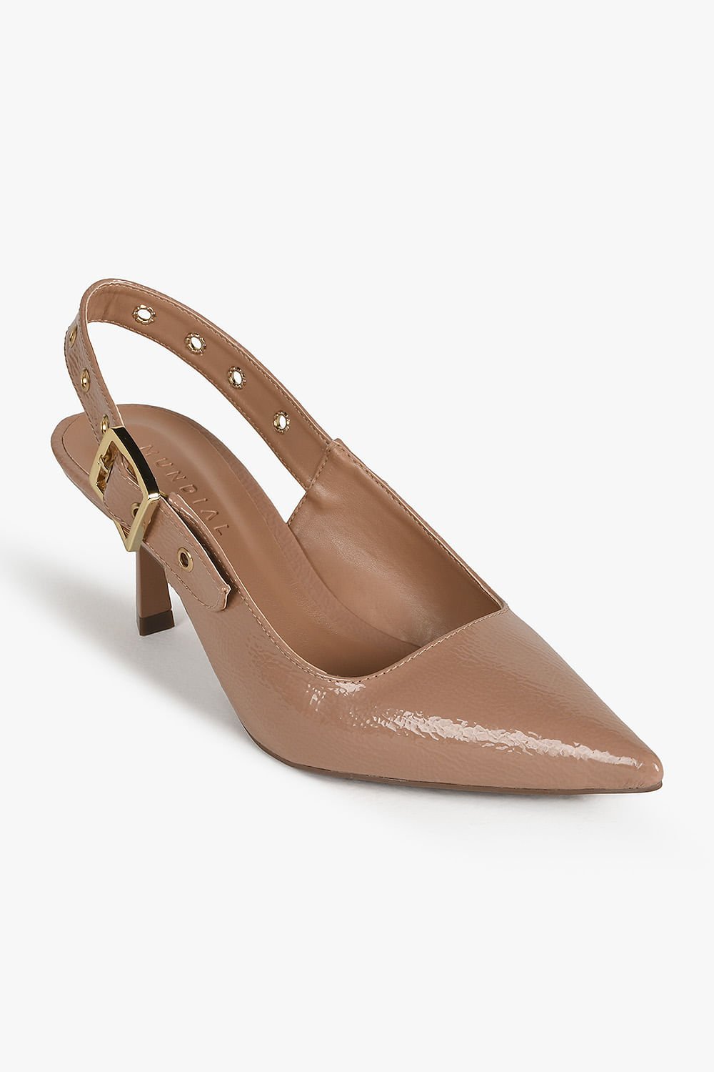 Scarpin Feminino Slingback Mundial Emanuelly Bege 4
