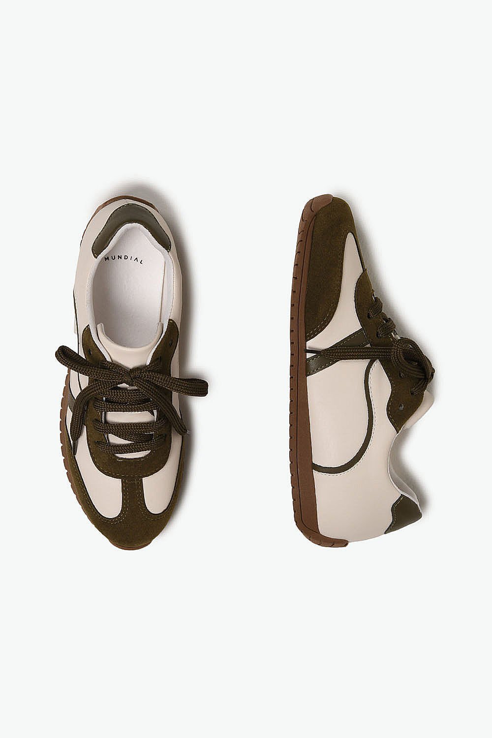 Tênis Feminino Casual Mundial Lorenza Branco/Marrom/Verde 3