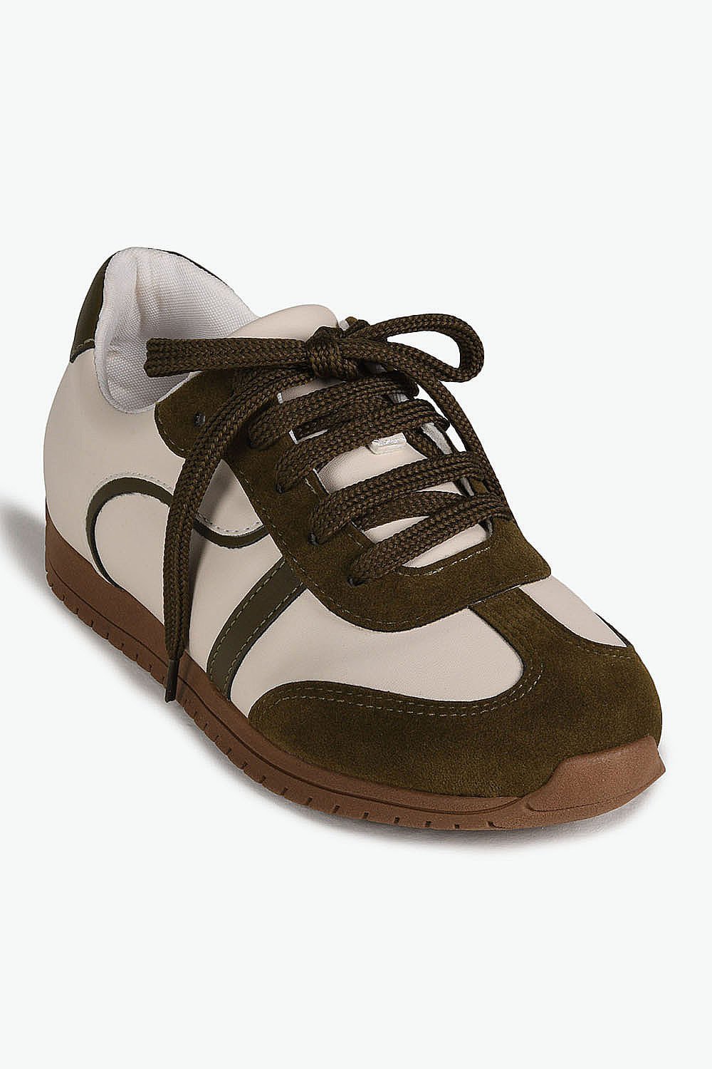 Tênis Feminino Casual Mundial Lorenza Branco/Marrom/Verde 4