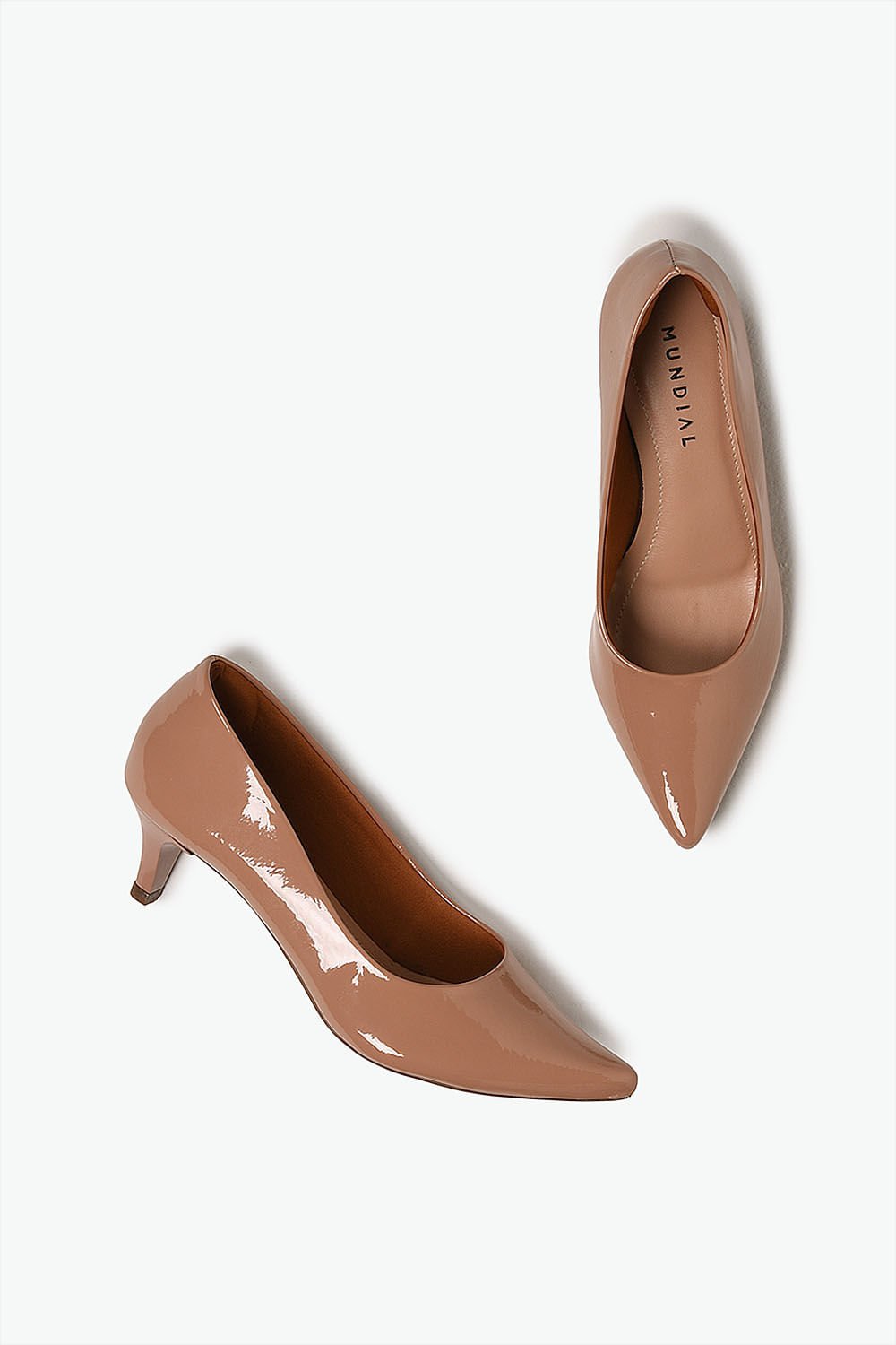 Scarpin Feminino Salto Médio Mundial Acley Bege 3