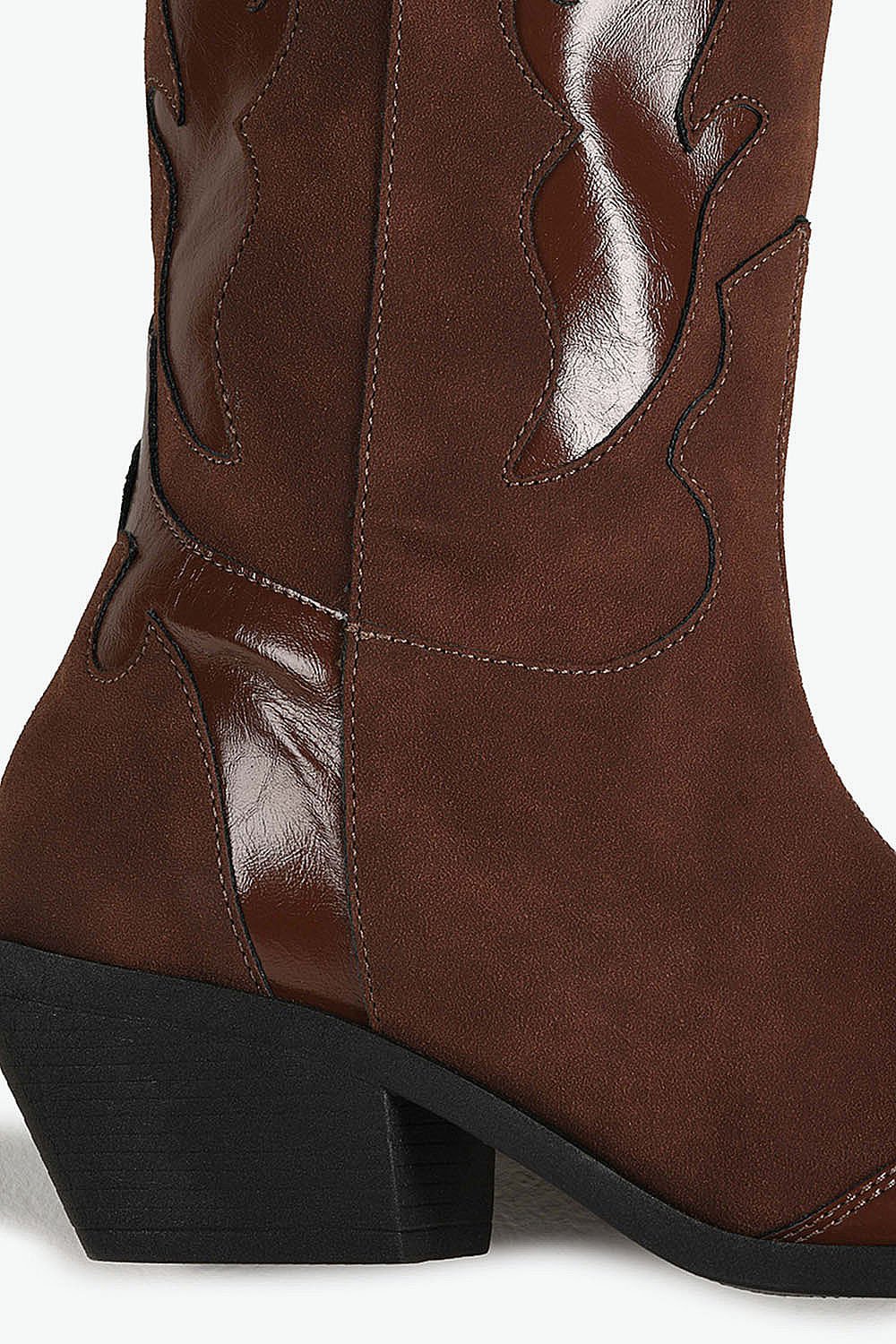 Bota Texana Feminina Cano Médio Mundial Lenice Marrom 2