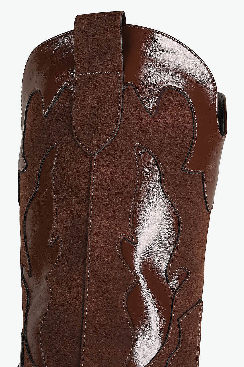 Bota Texana Feminina Cano Médio Mundial Lenice Marrom 5