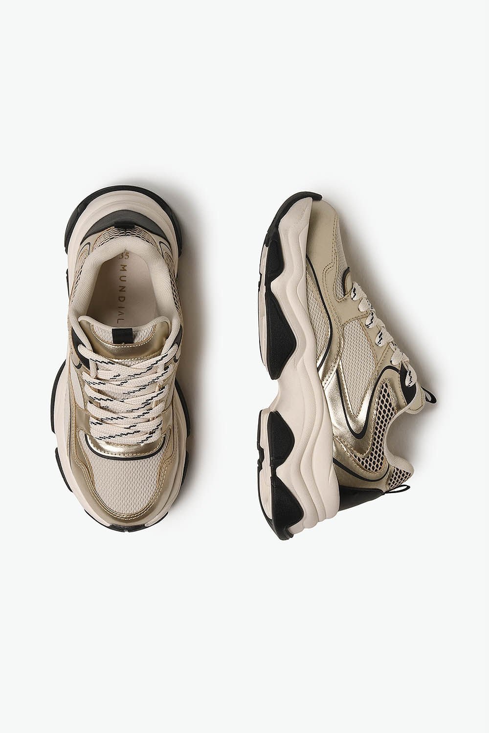 Tênis Sneaker Feminino Mundial Teresa Dourado 3