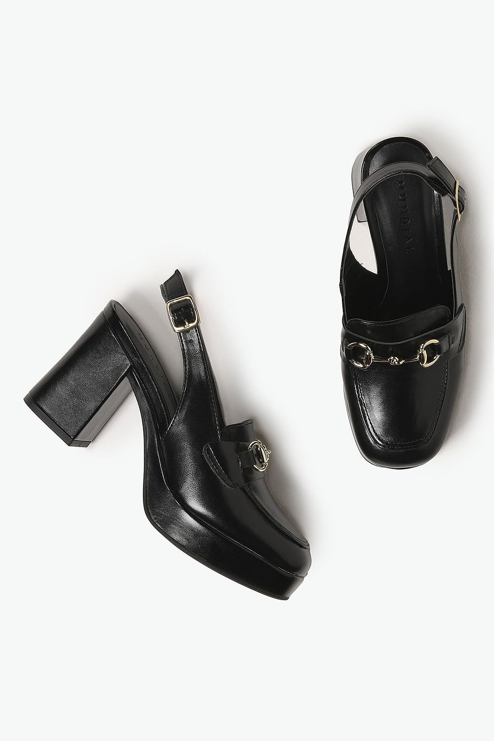 Sapato Feminino Slingback Salto Alto Mundial Hana Preto