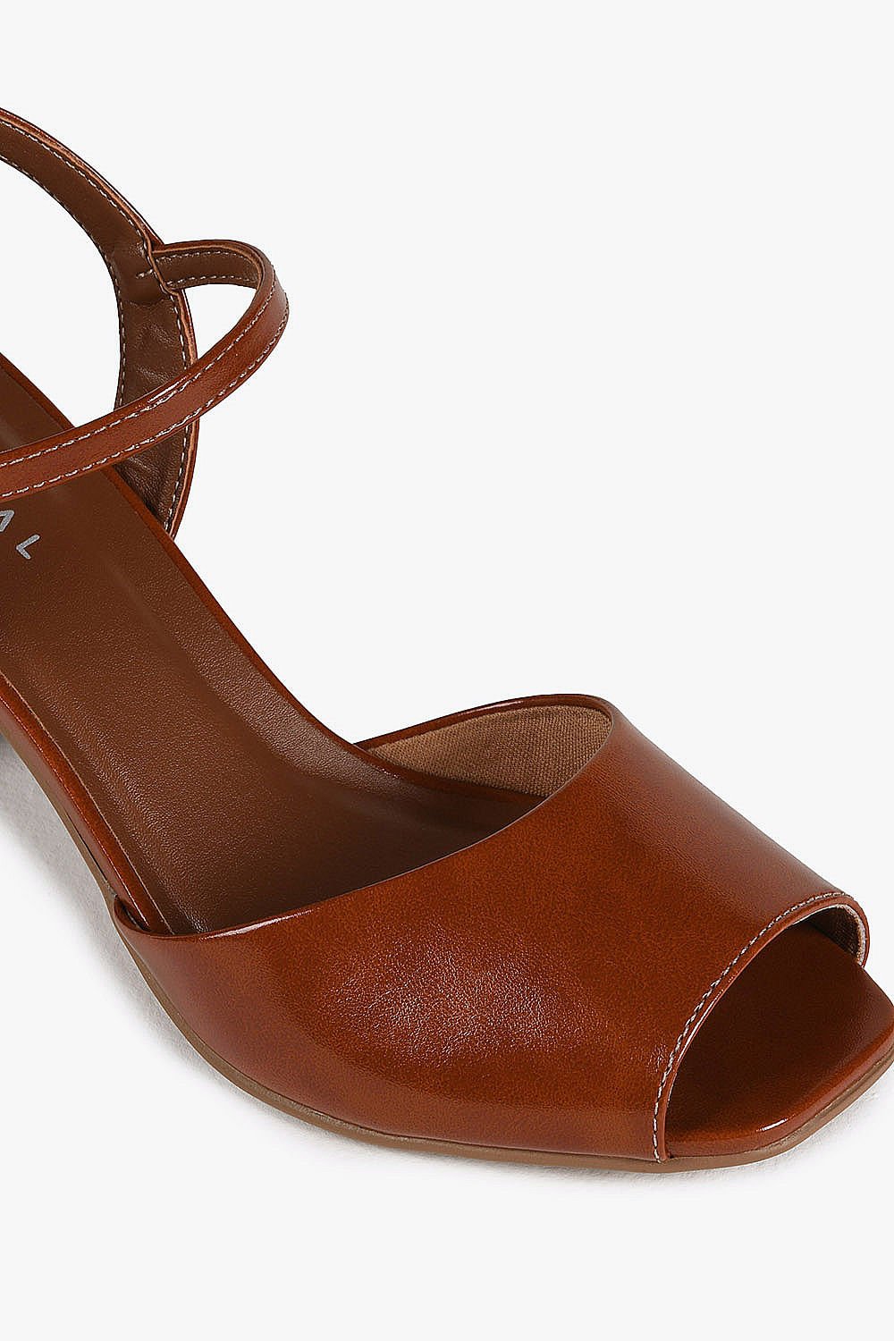 Sandália Feminina Salto Alto Mundial Rodineia Marrom 2