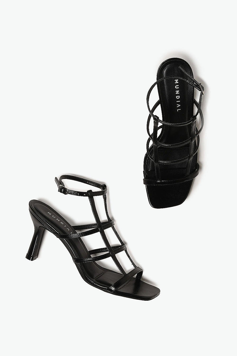 Sandália Feminina Salto Alto Mundial Genna Preto 3